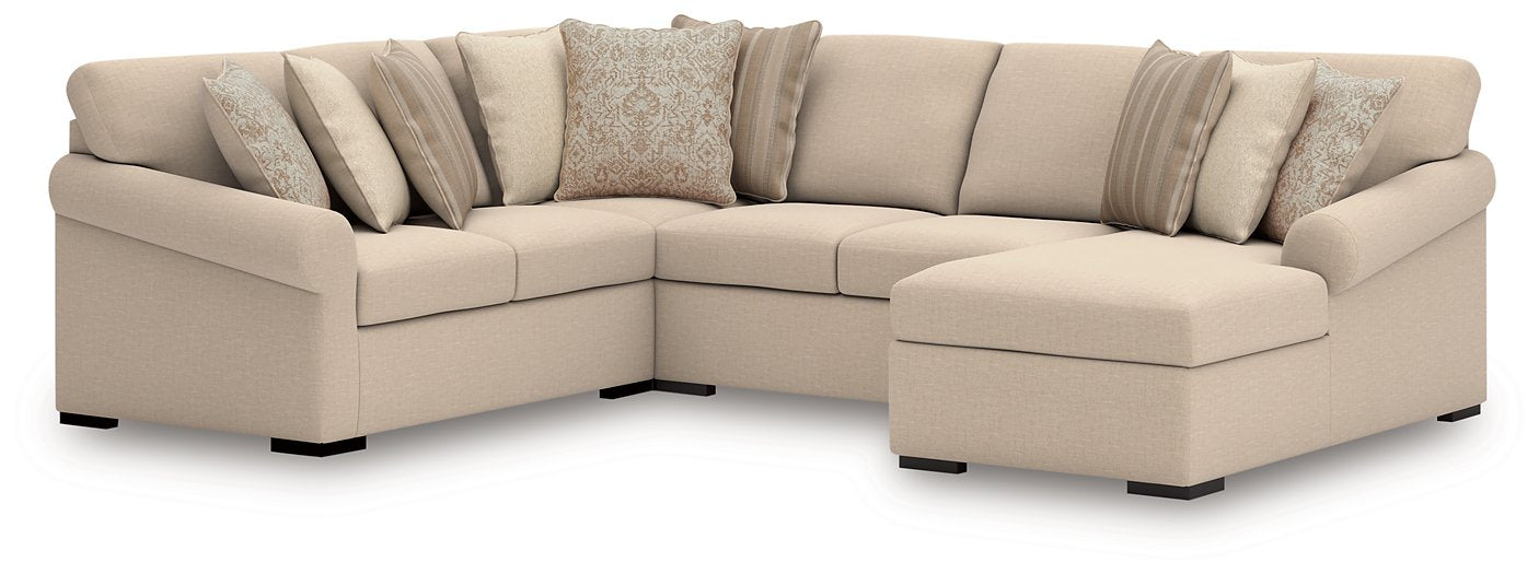 LadyMae Sectional with Chaise - Hometown Comfort Station