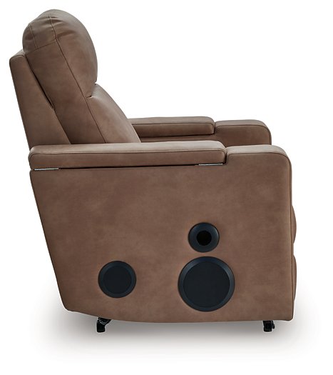 Lorrenton Power Glider Recliner with Audio System - Hometown Comfort Station