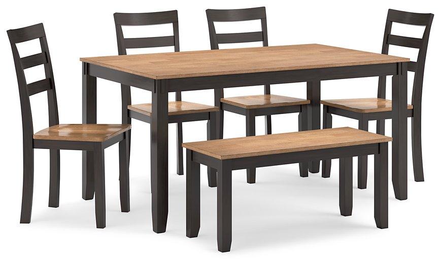 Gesthaven Dining Table with 4 Chairs and Bench (Set of 6) image