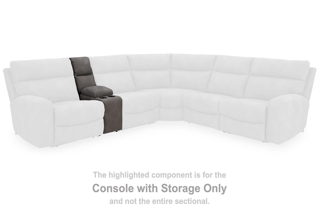 Next-Gen DuraPella Power Reclining Sectional Loveseat with Console