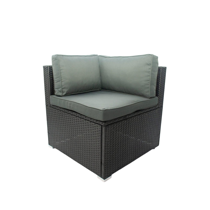 6 PCS PE Rattan sectional Outdoor Furniture Cushioned  Sofa Set
