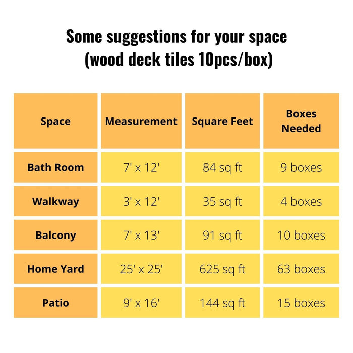 10 PCS Outdoor Square Brown Acacia Hardwood 12" x 12" Interlocking Deck Tiles Checker Pattern