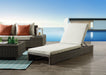 ACME Salena Patio Sun Lounge in Beige Fabric and Gray Finish image