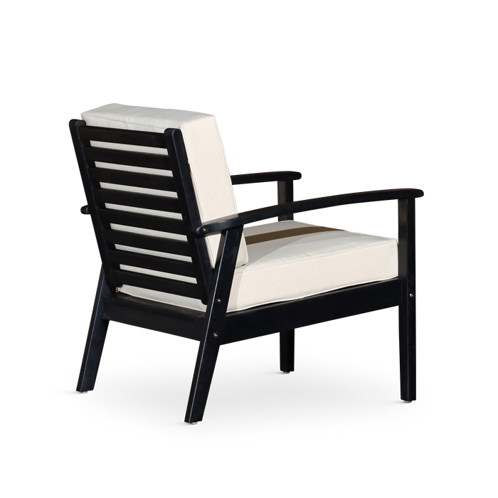 Deep Seat Eucalyptus Chair -  Espresso Finish -  Sand Cushions