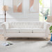 84.65" Rolled Arm Chesterfield 3 Seater Sofa image