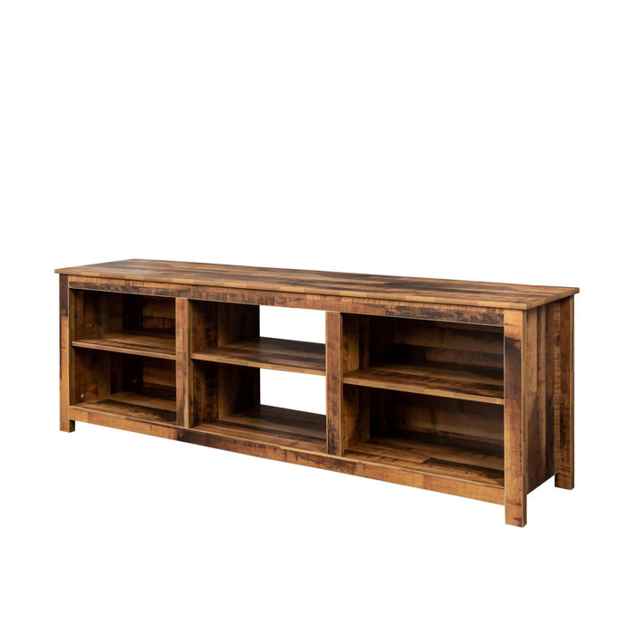 Living room TV stand furniture with 6Storage compartments and 1 shelf cabinet, high-quality particle board