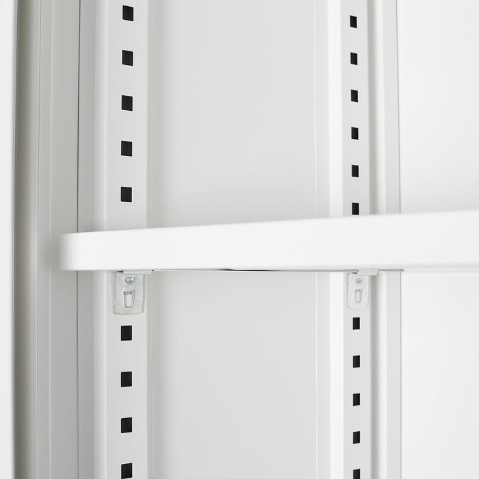 MetalStorage Cabinet with Locking Doors and Adjustable Shelf, Folding FilingStorage Cabinet , FoldingStorage Locker Cabinet for Home Office,School,Garage, White