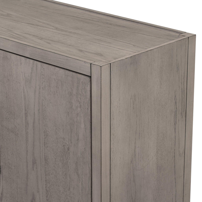 Storage Cabinet Sideboard Wooden Cabinet with 3 Metal handles and 3 Doors for Hallway, Entryway, Living Room, Bedroom, Adjustable Shelf