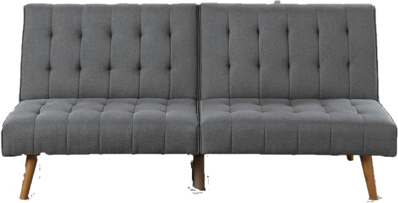 Blue GreyModern Convertible Sofa 1pc Set Couch Polyfiber Plush Tufted Cushion Sofa Living Room Furniture Wooden Legs