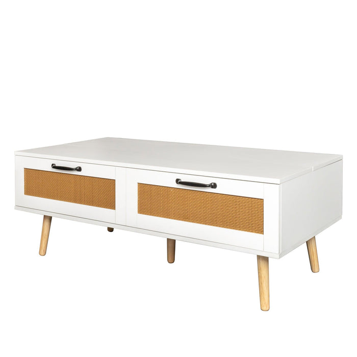 Lift Top Coffee Table,Modern Coffee Table with 2Storage Drawers,Center Table with Lift Tabletop for Living Room, Office