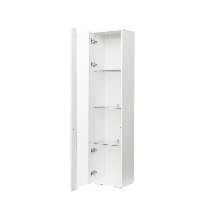 Side cabinet with aluminum strip lamp,