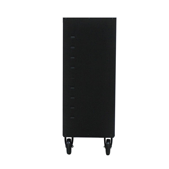 MetalStorage Cabinet with Locking Doors and One  Adjustable Shelves With 4 Wheels