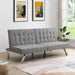 WOOD FRAME, STAINLESS LEG, FUTON, SOFA BED GREY image