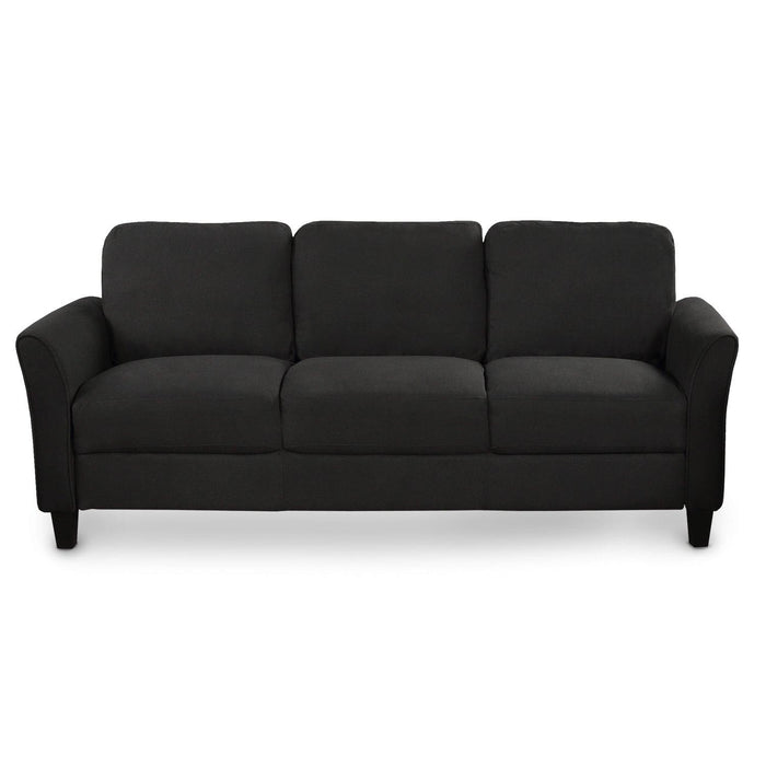 Living Room Furniture chair  and 3-seat Sofa (Black)