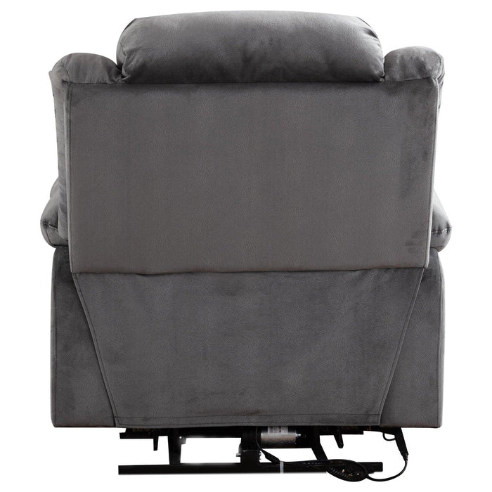 Power Massage Lift Recliner Chair with Heat & Vibration for Elderly, Heavy Duty and Safety Motion Reclining Mechanism - Antiskid Fabric Sofa Contempoary Overstuffed Design (Grey)