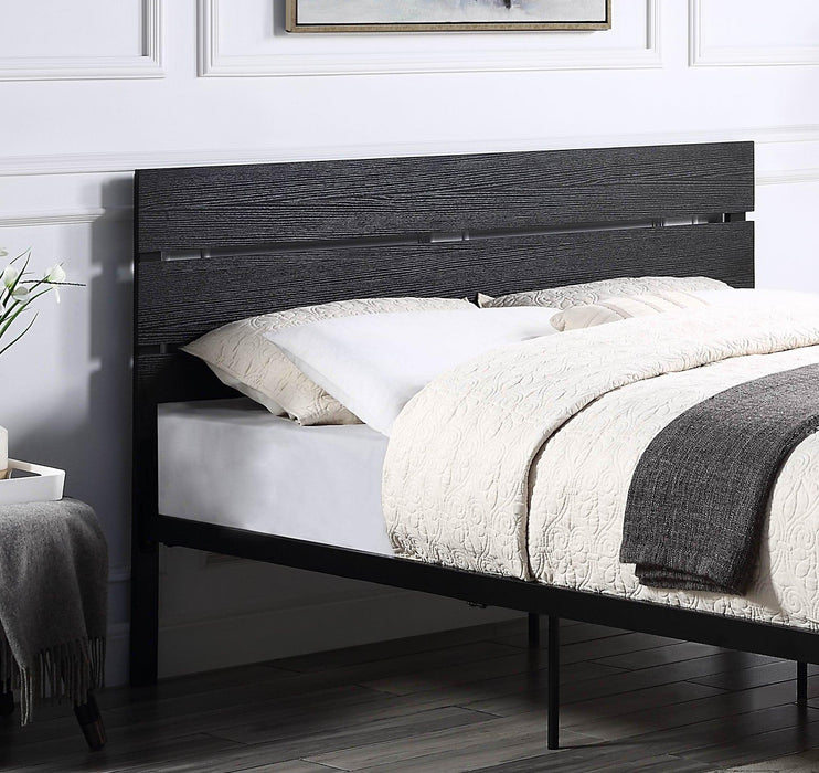 Black Metal Frame Full Size Bed 1pc