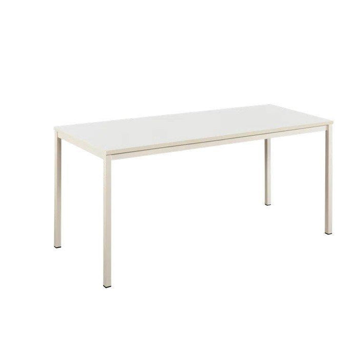 Harry Contemporary Wood and Metal Computer Desk in Ivory