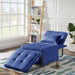 Velvet Folding Sofa Bed Sleeper Chair with Adjustable Backrest . image