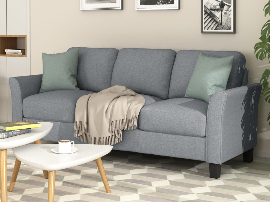 Living Room Sets Furniture Armrest Sofa Single Chair Sofa Loveseat Chair 3-Seat Sofa (ChairLoveseat Chair&3-Seat Sofa, Gray)