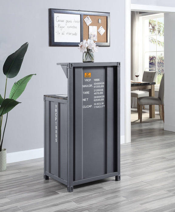 ACME CarReception Desk in Gunmetal Finish AC00378