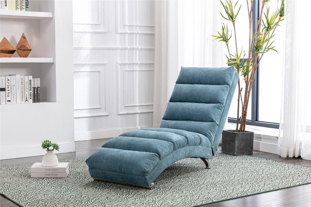 Linen Chaise Lounge Indoor Chair,Modern Long Lounger for Office or Living Room image