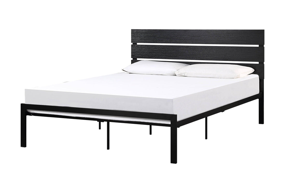 Black Metal Frame Full Size Bed 1pc