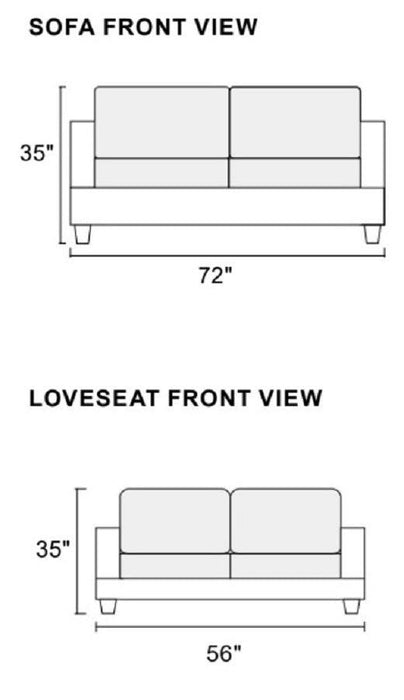 Living Room Furniture 2pc Sofa Set Espresso Faux Leather Tufted Sofa Loveseat w Pillows Cushion Couch