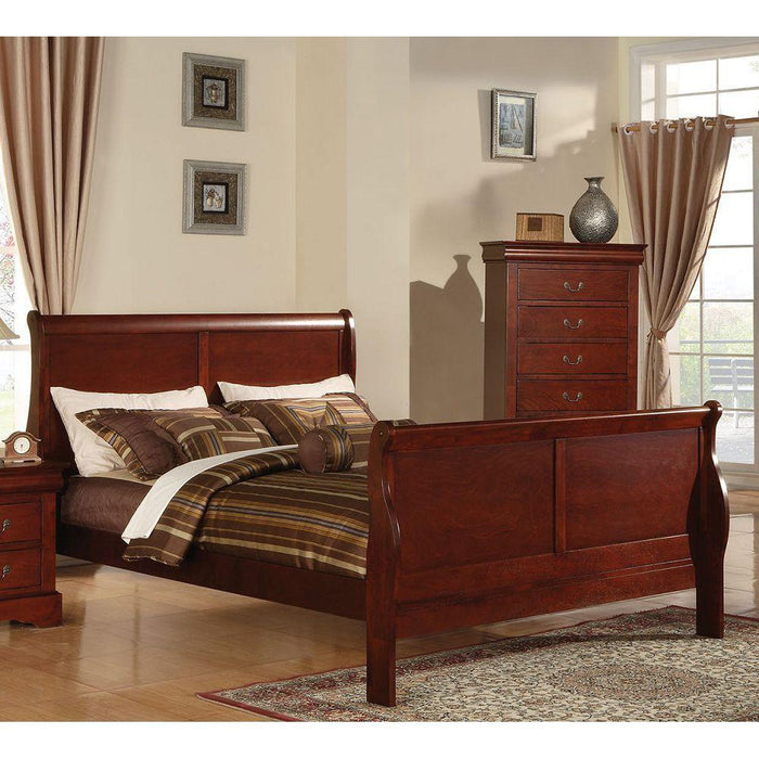 ACME Louis Philippe III Queen Bed in Cherry 19520Q