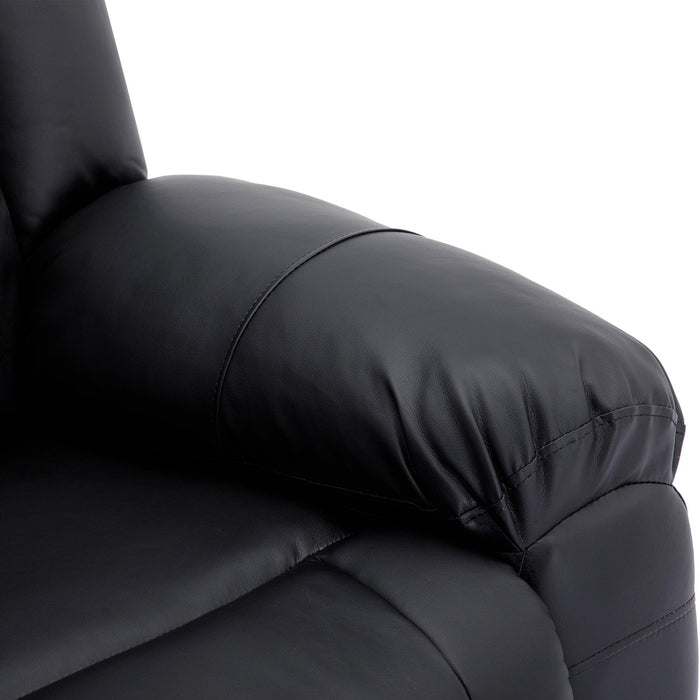 Home Theater Seating Manual Recliner, PU Leather Reclining Loveseat for Living Room