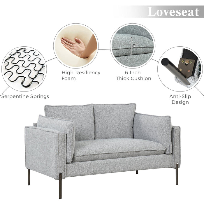 56"Modern Style Sofa Linen Fabric Loveseat Small Love Seats Couch for Small Spaces,Living Room,Apartment