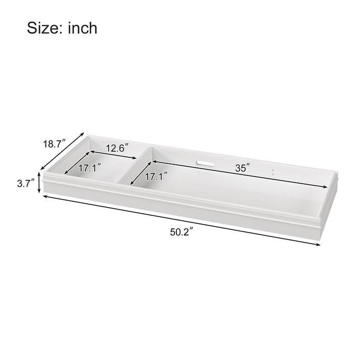 Changing Topper, Removable Changing Tray, White