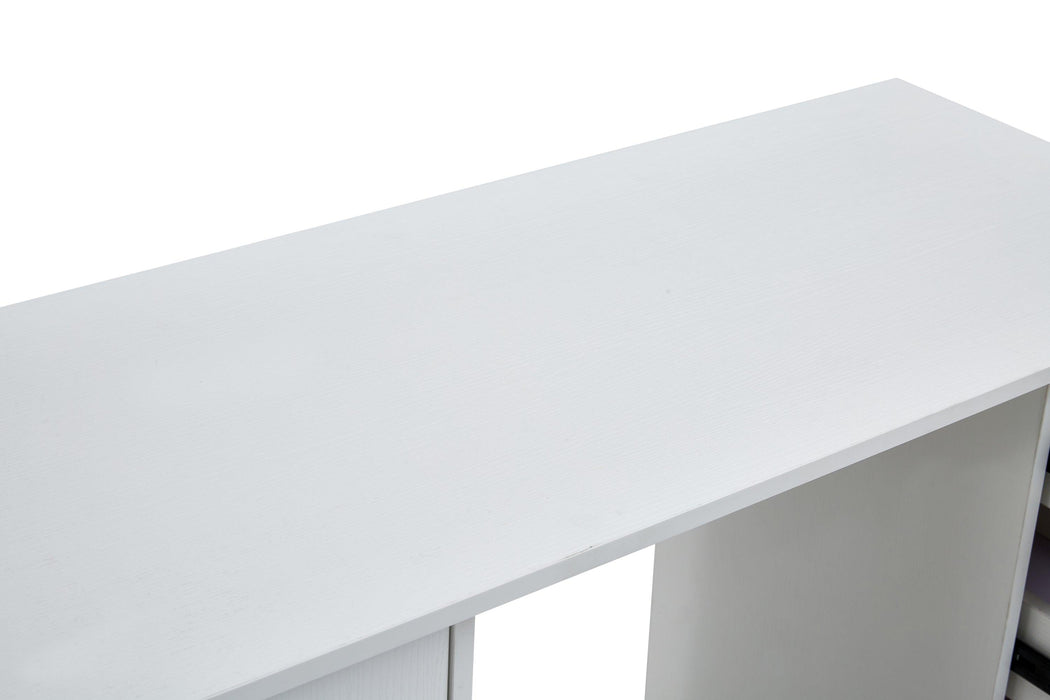 Home Office Computer Desk Table with Drawers White 41.73‘’L 17.72''W 31.5''H