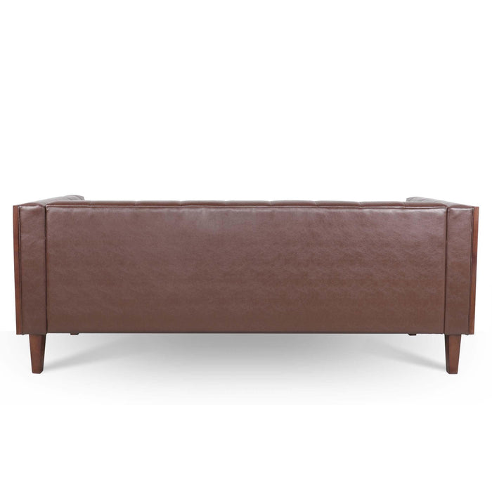 78.74" Wooden Decorated Arm 3 Seater Sofa