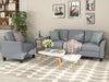 Living Room Furniture chair  and 3-seat Sofa (Gray) image