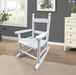 Children's  rocking white chair- Indoor or Outdoor -Suitable for kids-Durable image