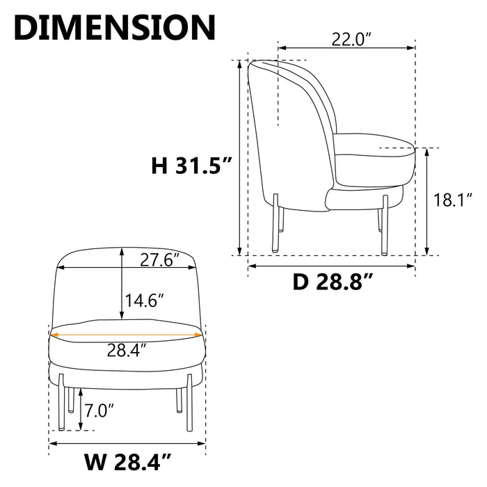 28.4"W Accent Chair Upholstered Curved Backrest Reading Chair Single Sofa Leisure Club Chair with Golden Adjustable Legs For Living Room Bedroom Dorm Room (Pink Boucle)