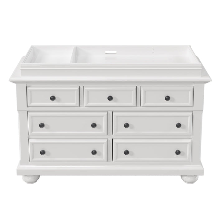 Changing Topper, Removable Changing Tray, White