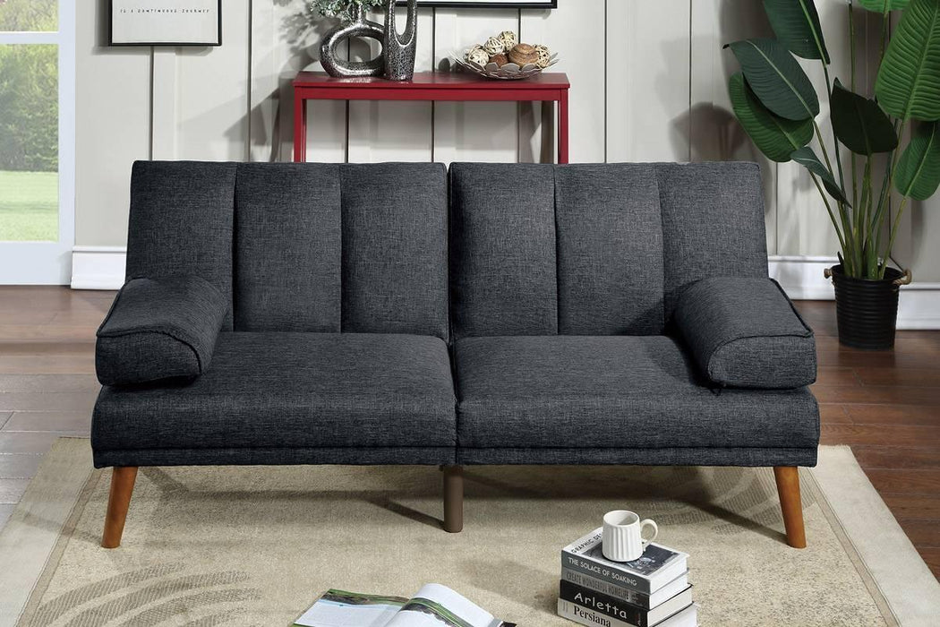 Black Polyfiber Sectional Sofa Set Living Room Furniture Solid wood Legs Plush Couch Adjustable Sofa Chaise