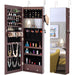 Fashion Simple JewelryStorage Mirror Cabinet With LED Lights Can Be Hung On The Door Or Wall image