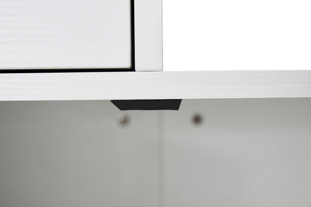 KITCHStorage cabinet WHITE-Black, move with roller..