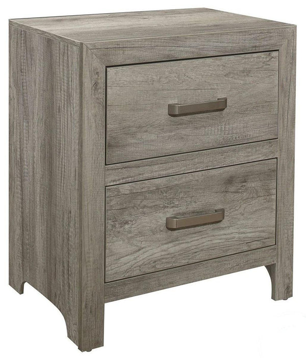 Mandan 2 Drawer Nightstand in Weathered Gray 1910GY-4