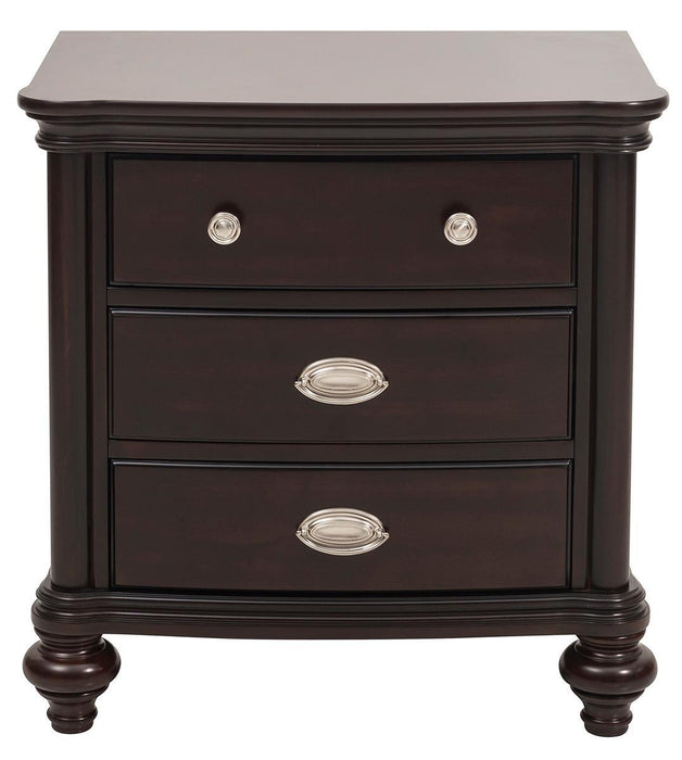Marston 3 Drawer Nightstand in Dark Cherry 2615DC-4