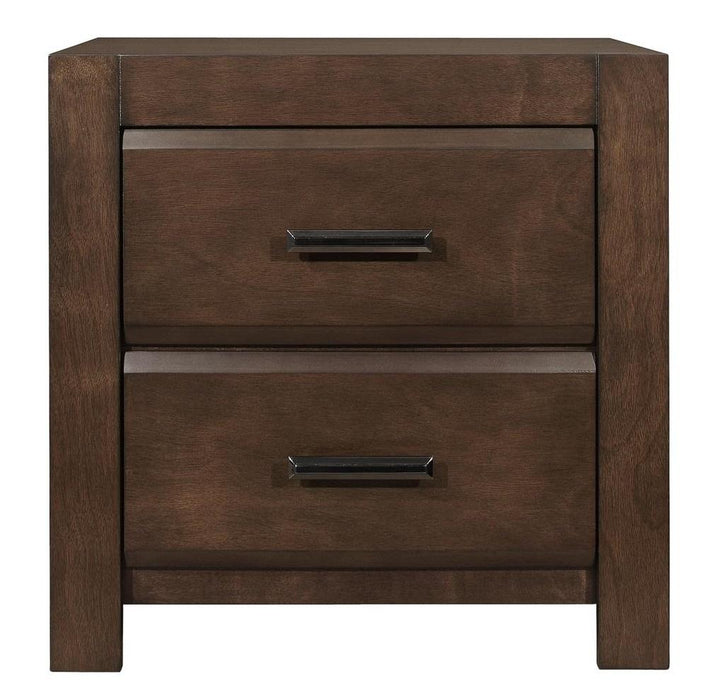 Erwan 2 Drawer Nightstand in Dark Walnut 1961-4