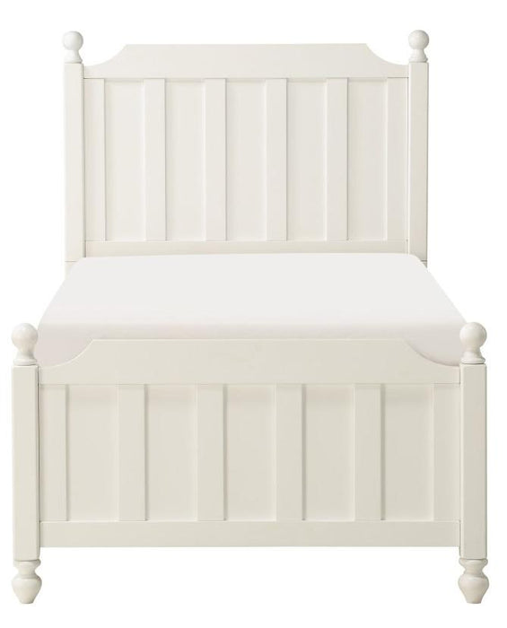 Wellsummer Twin Panel Bed in White 1803WT-1*