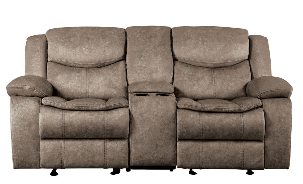 Bastrop Double Glider Reclining Loveseat in Brown 8230FBR-2