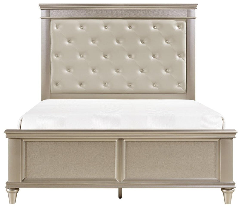 Celandine Full Panel Bed in Pearl/Silver 1928F-1*