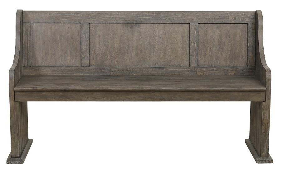 Toulon Bench with Curved Arms in Dark Pewter 5438-14A