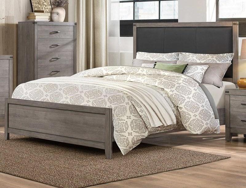 Woodrow Queen Panel Bed in Gray 2042-1*