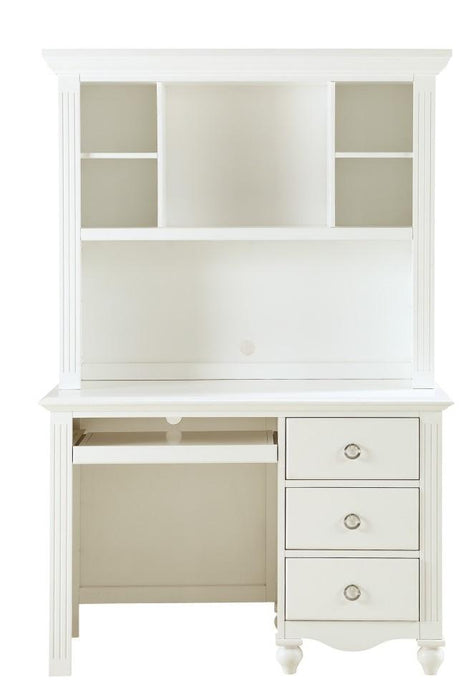 Meghan Writing Hutch/ Desk Set in White 2058WH-14*