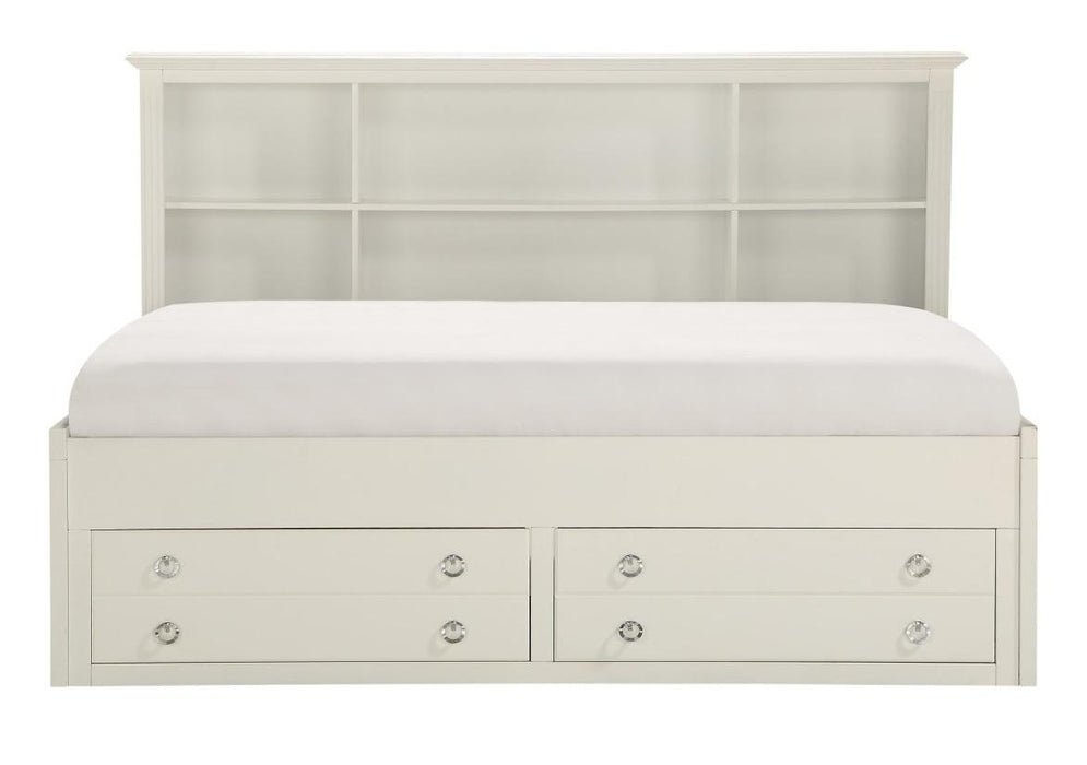 Meghan Full Lounge Storage Bed in White 2058WHPRF-1*